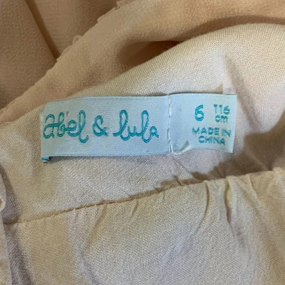 Abel Lula Girl's Sleeveless Sheer Ruffle‎ Zip Up Jumpsuit SIze 6 - Picture 7 of 15